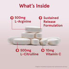 Jarrow Formulas L-Arginine L-Citrulline Sustain - 120 Tablets - image 3