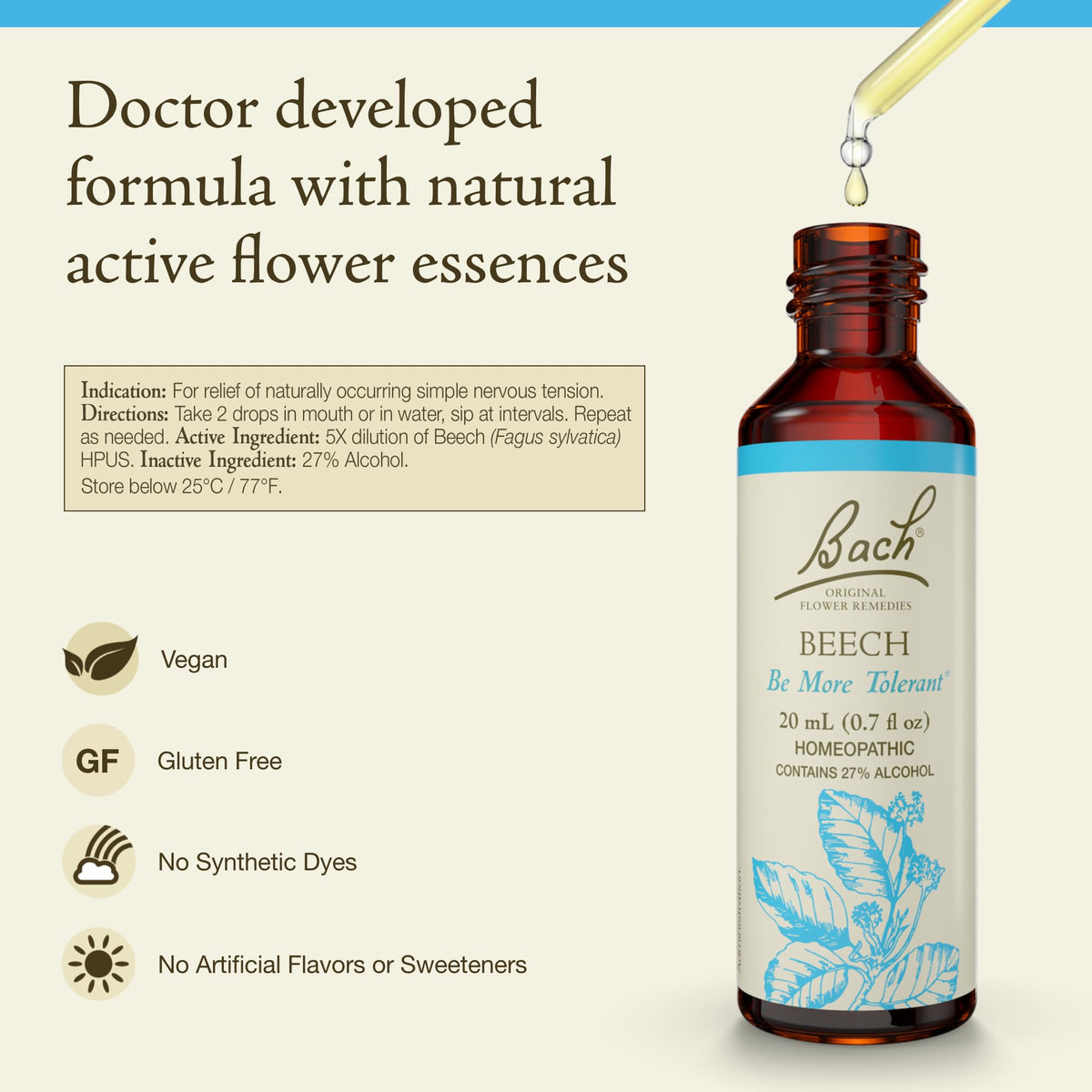 Bach Flower Remedies Beech Essence - 20 mL - image 2