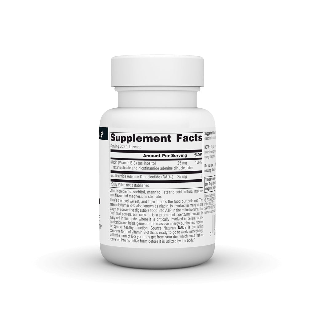 Source Naturals NAD+ Coenzymated B-3 25 mg - 30 Lozenges - image 2