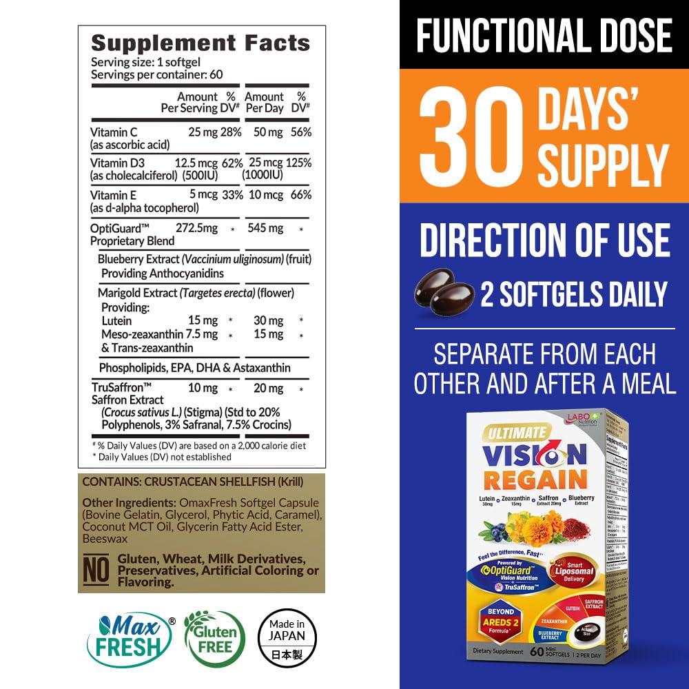 LABO Nutrition Ultimate VisionREGAIN Eye Vitamin - 60 Softgels - image 2