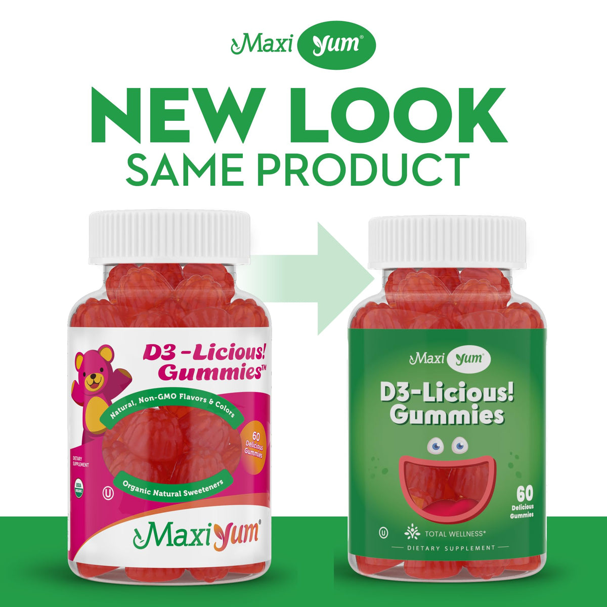 Maxi Health Vitamin D3 1000 IU Gummies Cherry - 60 Count - image 2