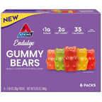 Atkins Endulge Gummy Bears Low Sugar Keto Candy - 6 Pack