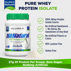 ALLMAX ISONATURAL Whey Protein Isolate Powder Unflavored - 2 lb - image 2