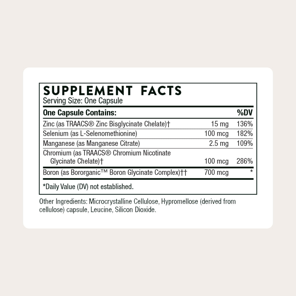 THORNE Trace Minerals Supplement - 90 Capsules - image 2