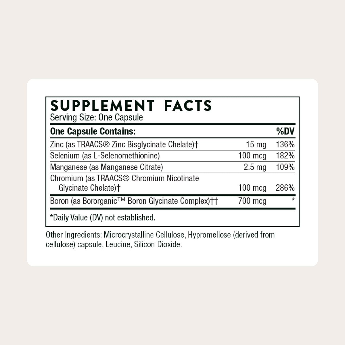 THORNE Trace Minerals Supplement - 90 Capsules - image 2