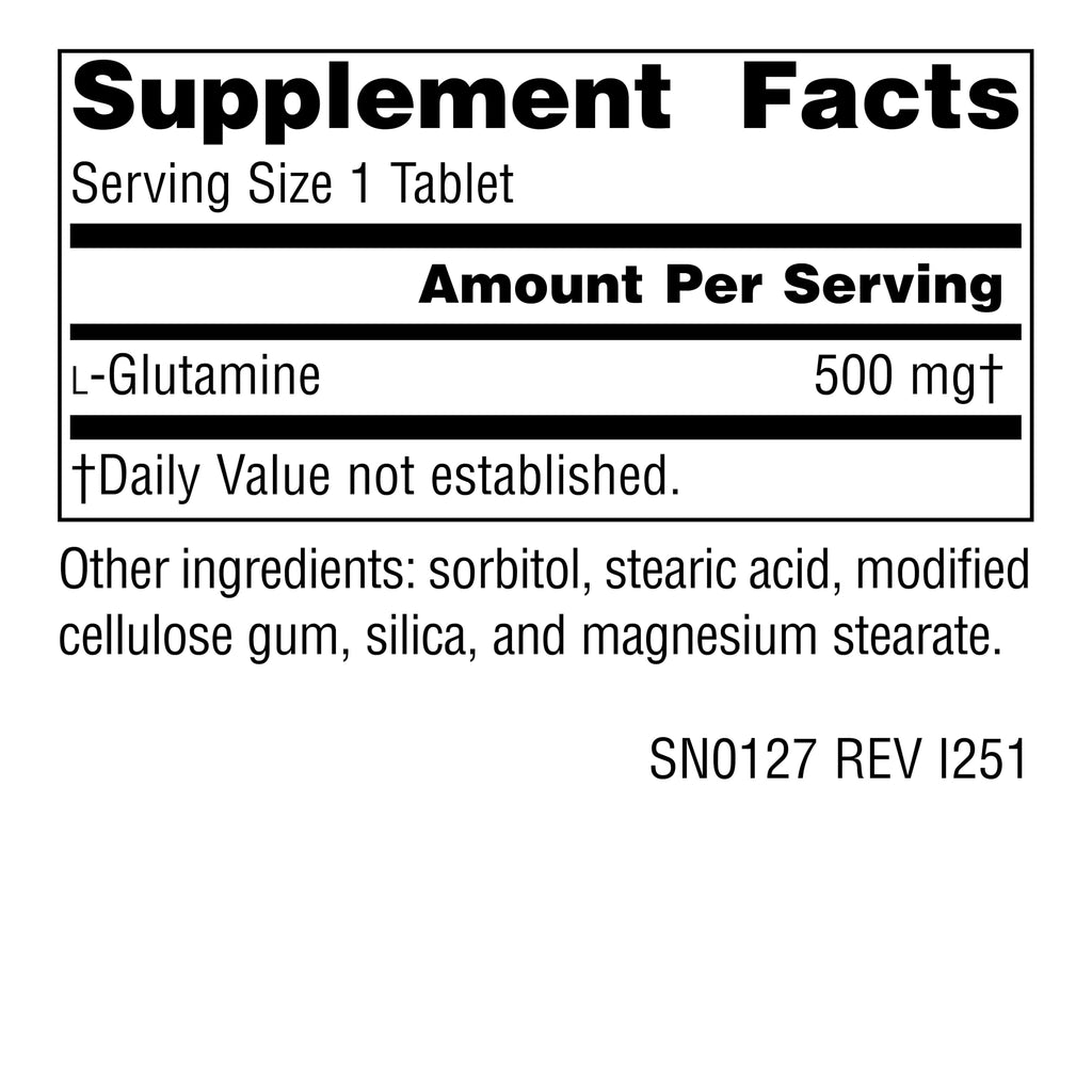 Source Naturals L-Glutamine 500mg - 100 Tablets - image 2