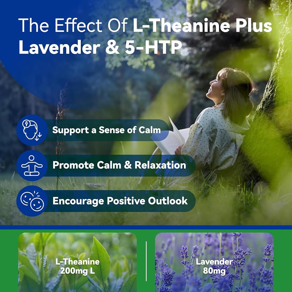 Inner Brightness L-Theanine 200mg Stress & Sleep Support - 60 Capsules - image 2