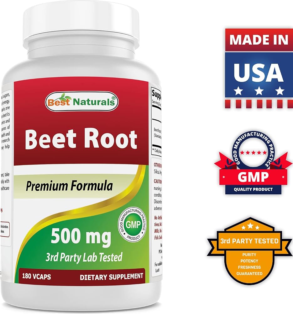 Best Naturals Beet Root Powder 500 mg - 180 Vegetarian Capsules - image 8