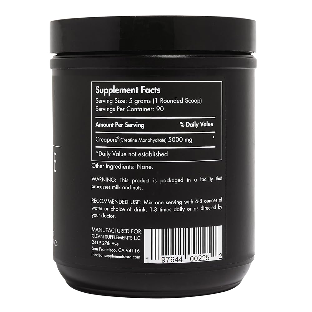 CLEAN Creatine Monohydrate Powder Creapure - 90 Servings - image 2
