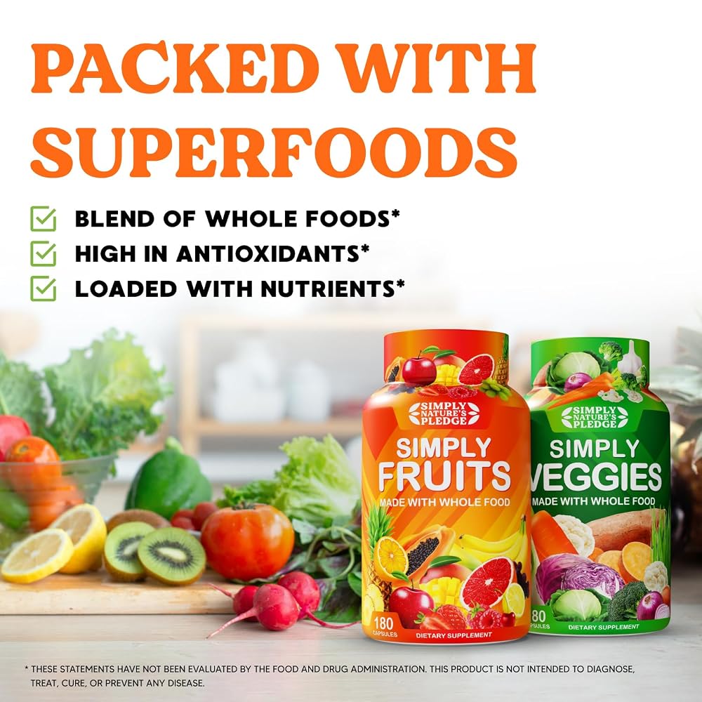 Simply Nature's Pledge -Packed with 42 Different Fruits & Vegetables