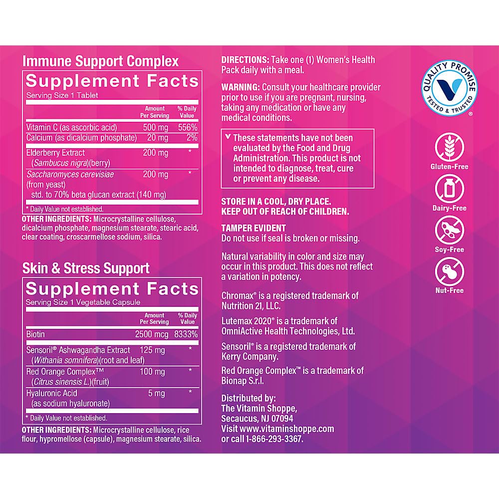 The Vitamin Shoppe Women's Health Packs Daily Vitamin - 30 Packets - image 4