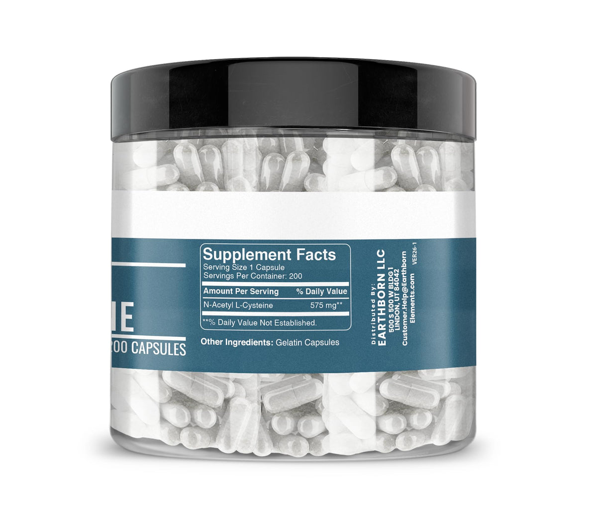 Earthborn Elements NAC N-Acetyl L-Cysteine - 200 Capsules - image 2