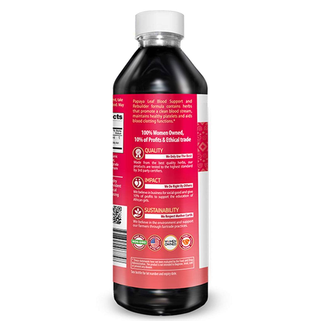 Herbal Goodness Papaya Liquid Blood Support - Papaya Leaf Extract - Healthy Platelet