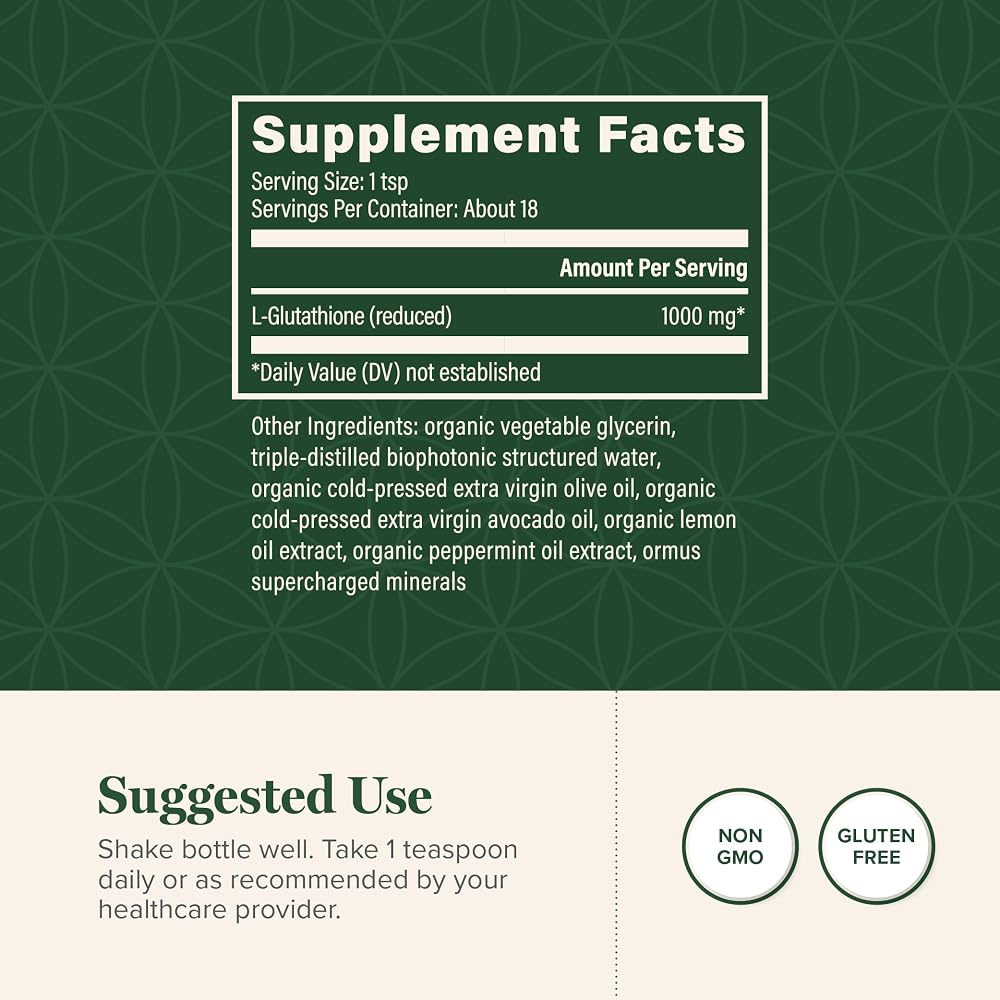 Global Healing Center Liquid Glutathione Antioxidant Support - 3.4 Fl Oz - image 3