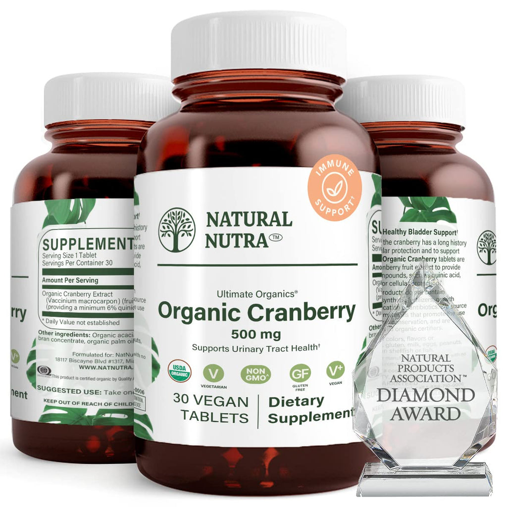 Natural Nutra Organic Cranberry Extract Supplement - 30 Tablets