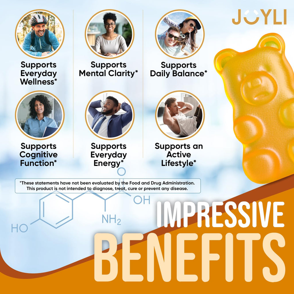 JOYLI Nutrition L-Tyrosine Gummies 1000mg - 60 Gummies - image 2