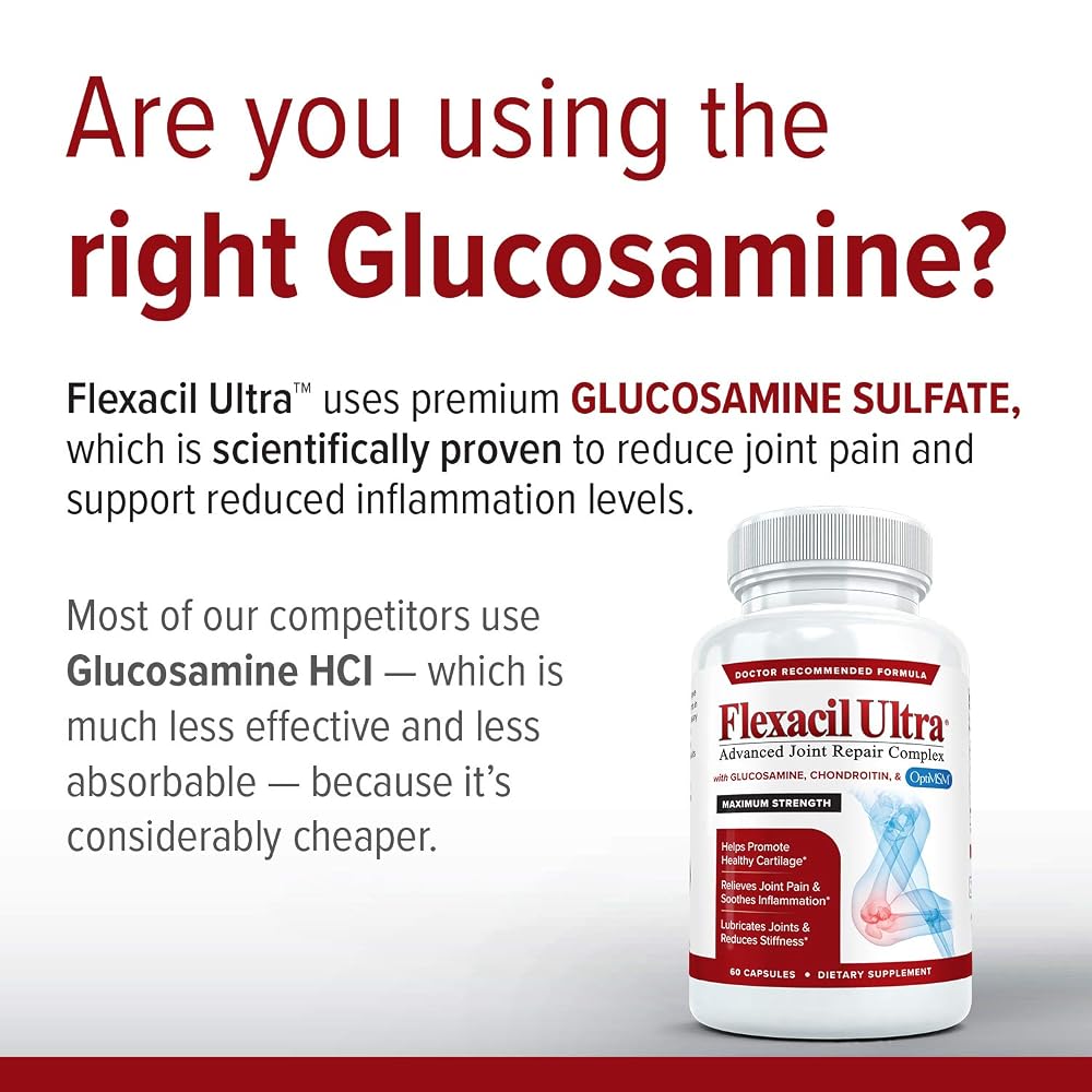 Flexacil Ultra Joint Support Glucosamine Chondroitin MSM - 60 Capsules - image 7