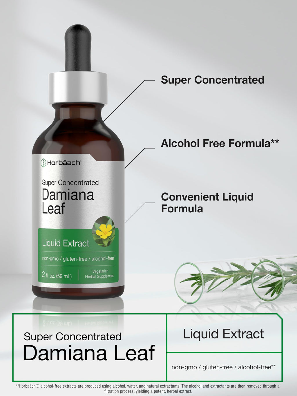 Horbäach Damiana Leaf Herb Tincture Liquid Extract - 2 fl oz - image 4