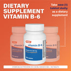 Rugby Vitamin B-6 100mg Tablets - 100 Count - image 3