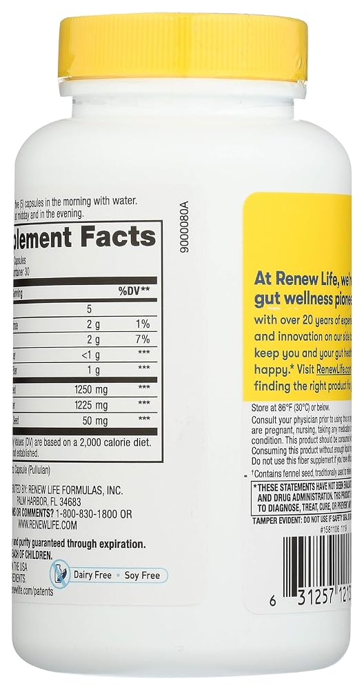 Renew Life Daily Digestive Prebiotic Fiber - 150 Vegan Capsules - image 2