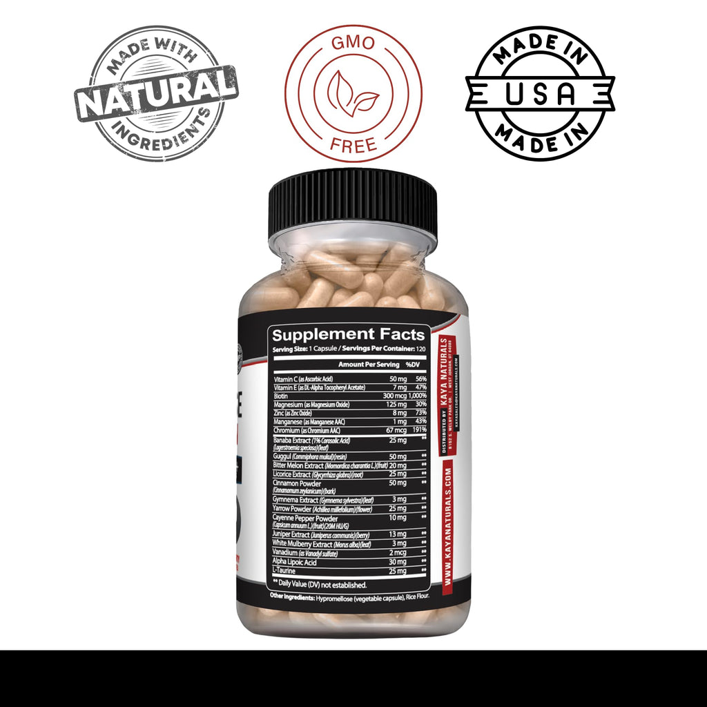 Kaya Naturals Healthy Gluco with Bittermelon Supplement - 120 Capsules - image 3