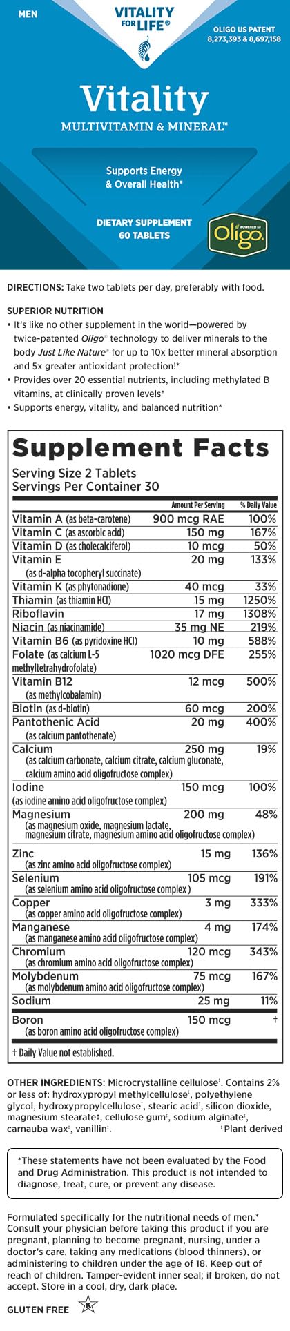 Melaleuca Vitality Men's Multivitamin & Mineral - 60 Tablets - image 2