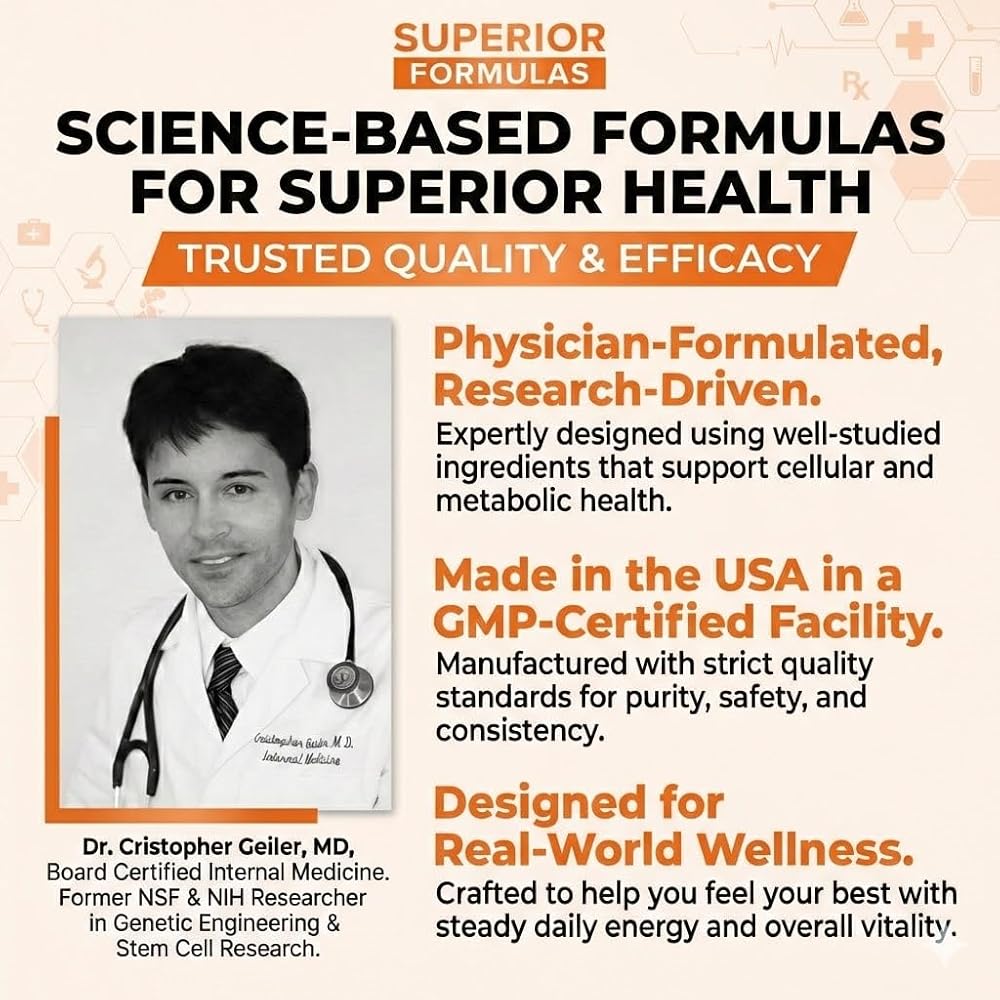 Superior Formulas Senolytic+ Fisetin Quercetin Vitamin C - 60 Capsules - image 2
