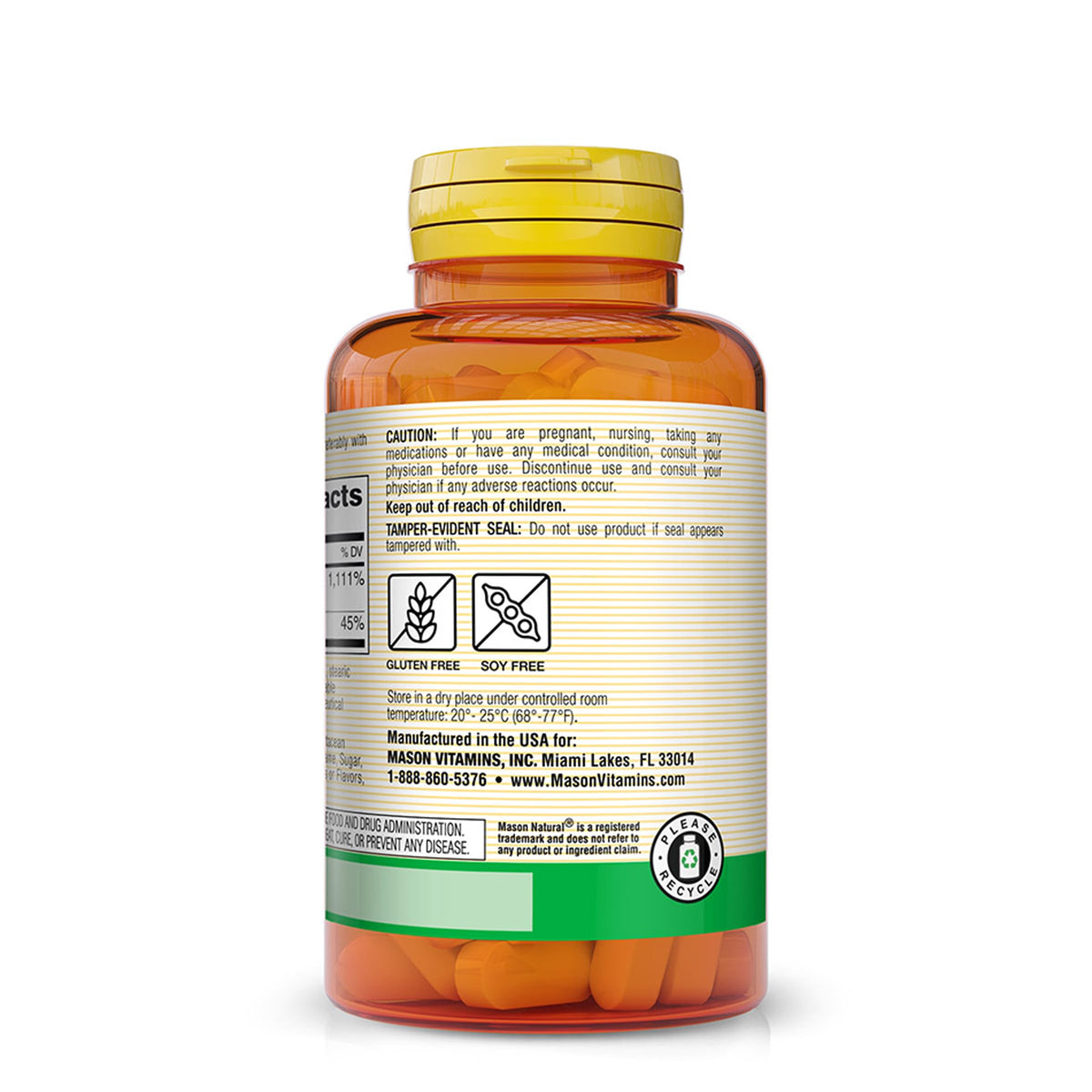 MASON NATURAL Vitamin C 1000 mg with Rose Hips and Zinc - 100 Caplets - image 3