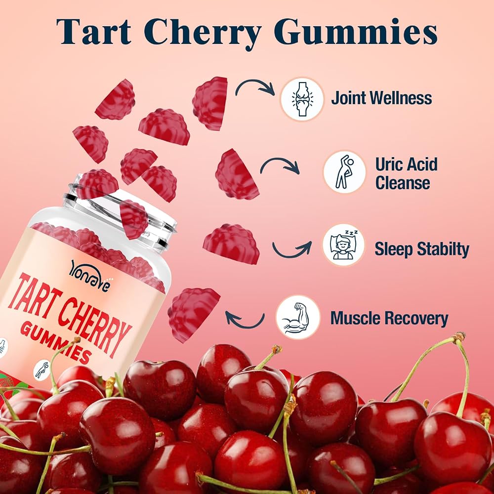Yonrave Tart Cherry Gummies with Celery Seed Extract