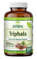 Herbal Secrets Triphala 500 mg - 120 Vegetarian Capsules