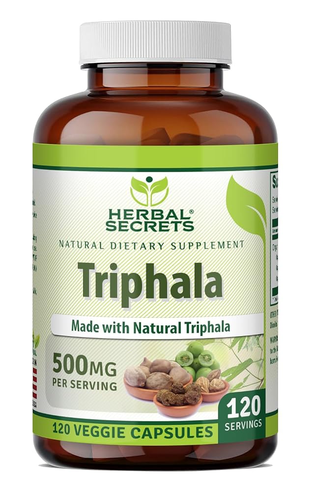 Herbal Secrets Triphala 500 mg - 120 Vegetarian Capsules