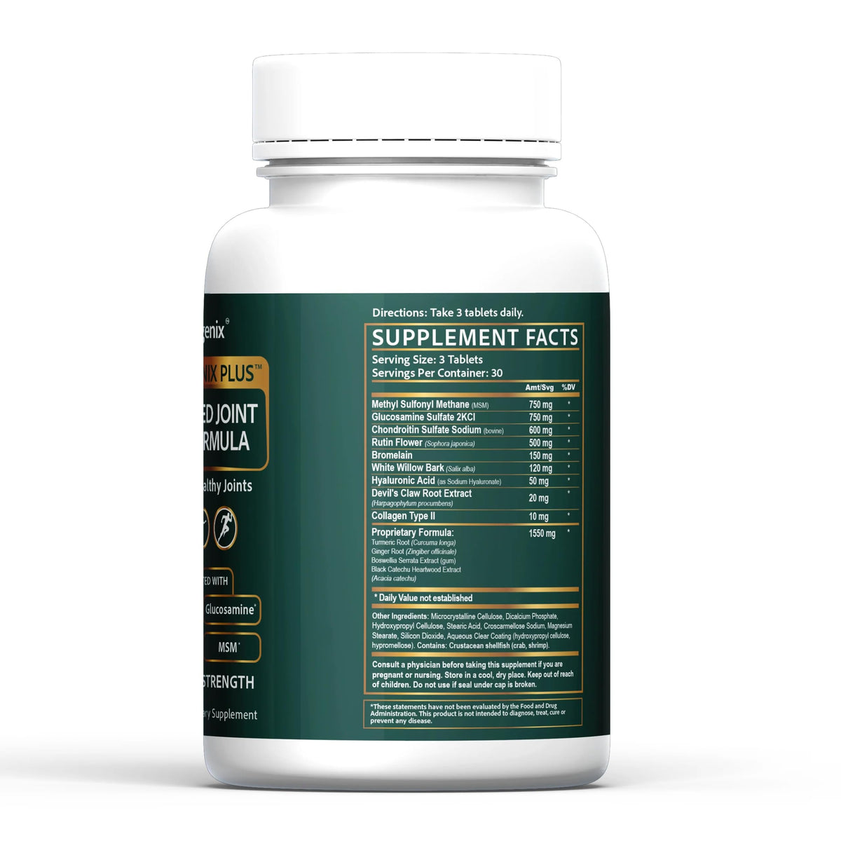 Wellgenix Osteogenix Plus Joint Support Glucosamine Chondroitin MSM - 90 Tablets - image 8