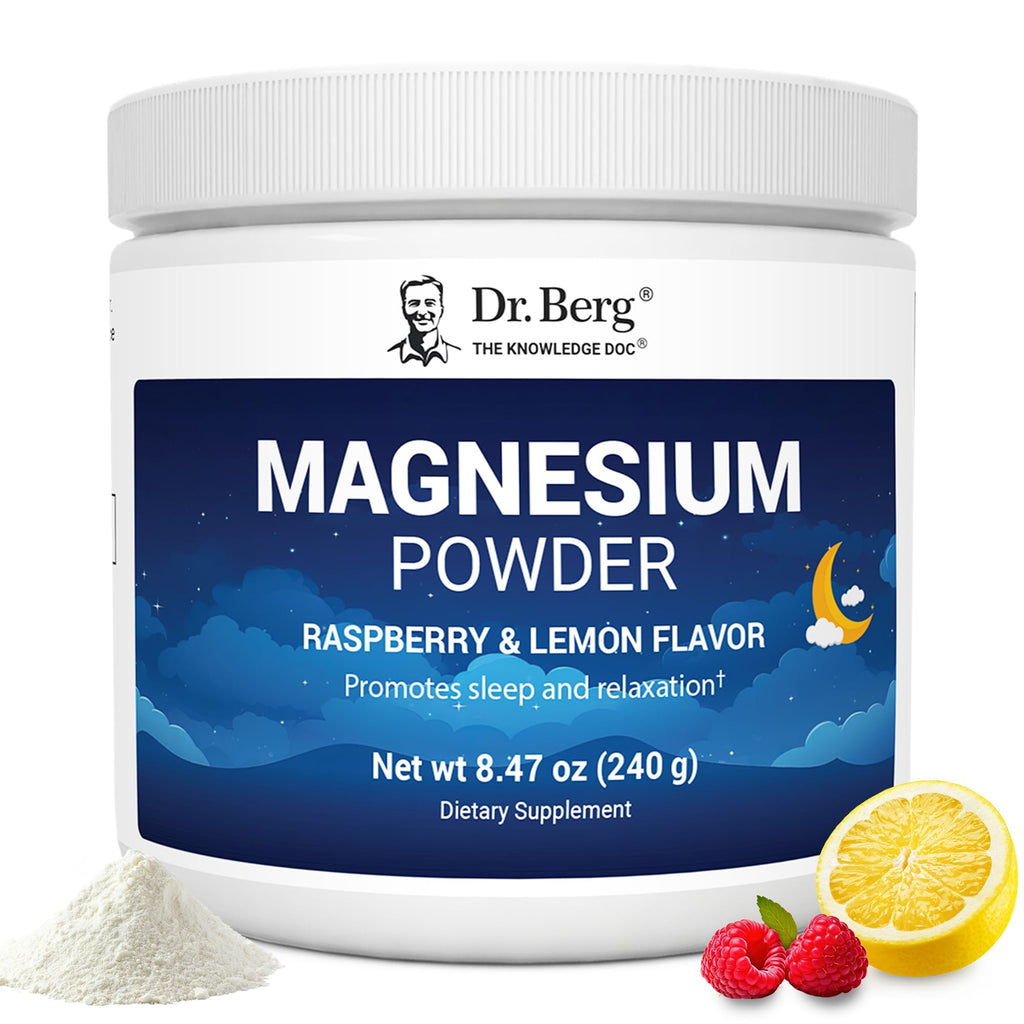 Dr. Berg Magnesium Glycinate Powder Raspberry Lemon - 50 Servings