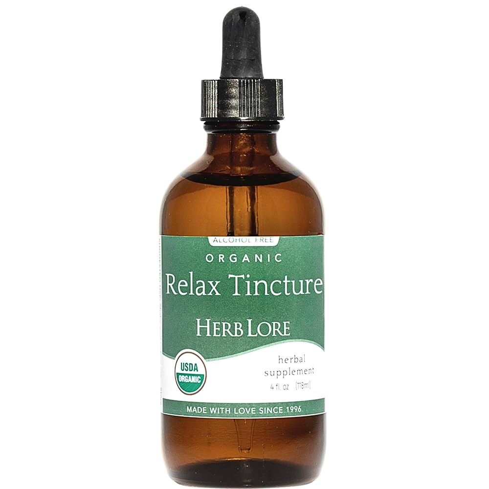 Herb Lore Relax Tincture Organic Herbal Extract - 4 fl oz