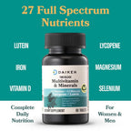 DAIKEN Mini Multivitamin for Women & Men, Time Released, 60 Tablets