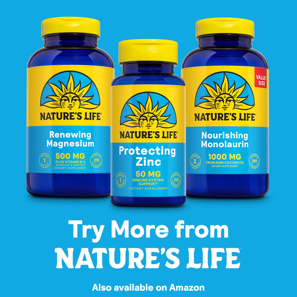 Nature's Life Protecting Zinc 50mg with Copper - 100 Tablets - image 6