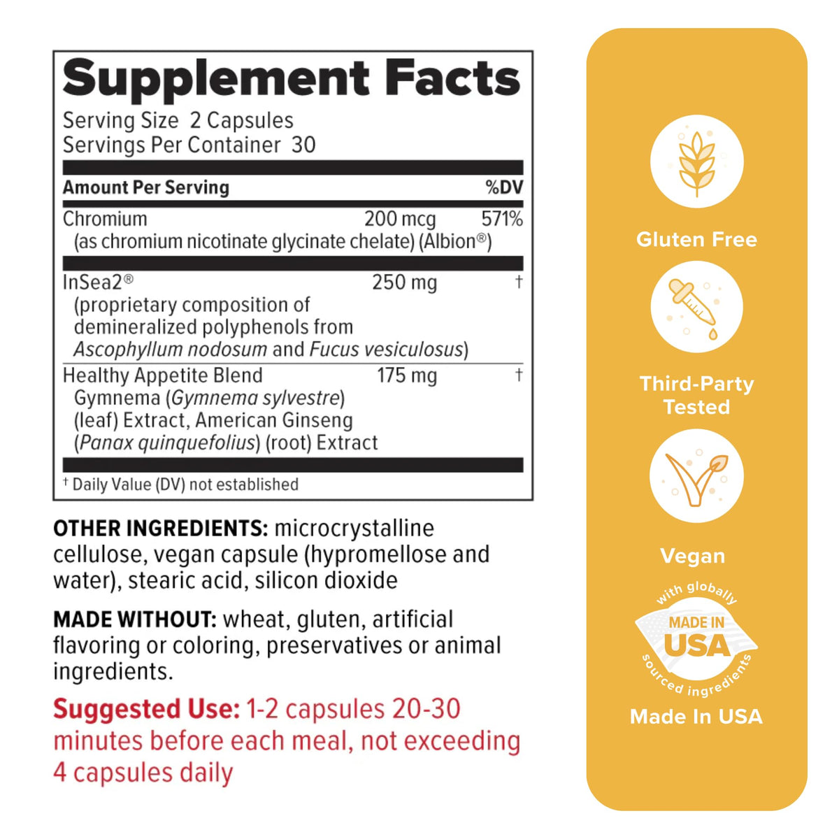 Redd Remedies Crave Stop Appetite Support - 60 Capsules - image 2