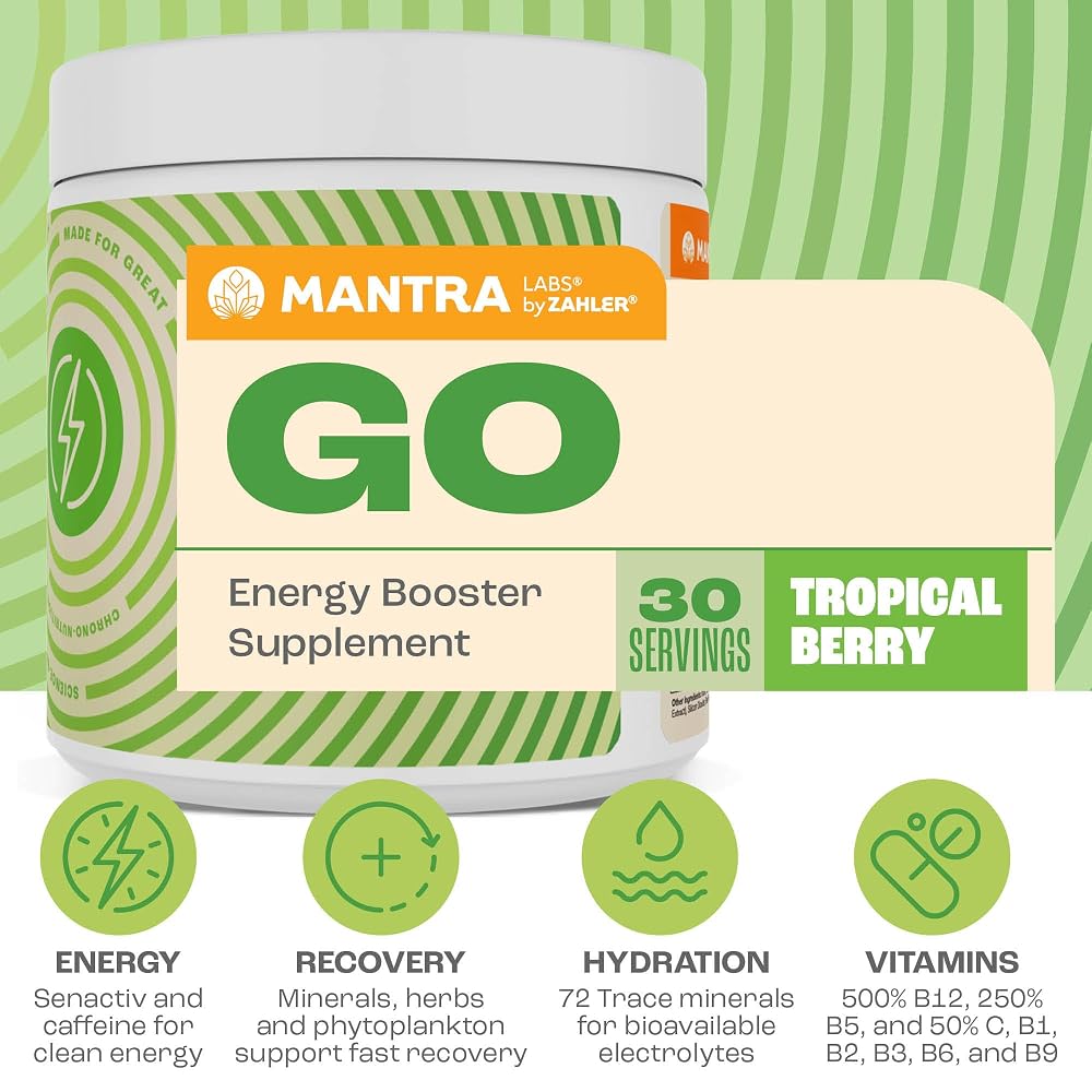 Zahler Mantra Go Pre-Workout Energy Booster Powder - 30 Servings - image 3