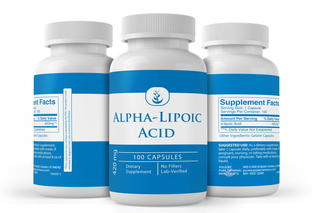 PURE ORIGINAL INGREDIENTS Alpha Lipoic Acid - 100 Capsules - image 4