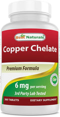 Best Naturals Copper Chelate 6 mg - 360 Tablets