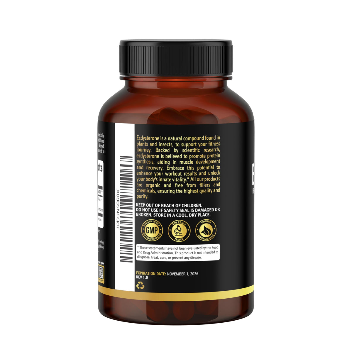 Earth Elixir Ecdysterone 900mg Muscle Building - 180 Capsules - image 8