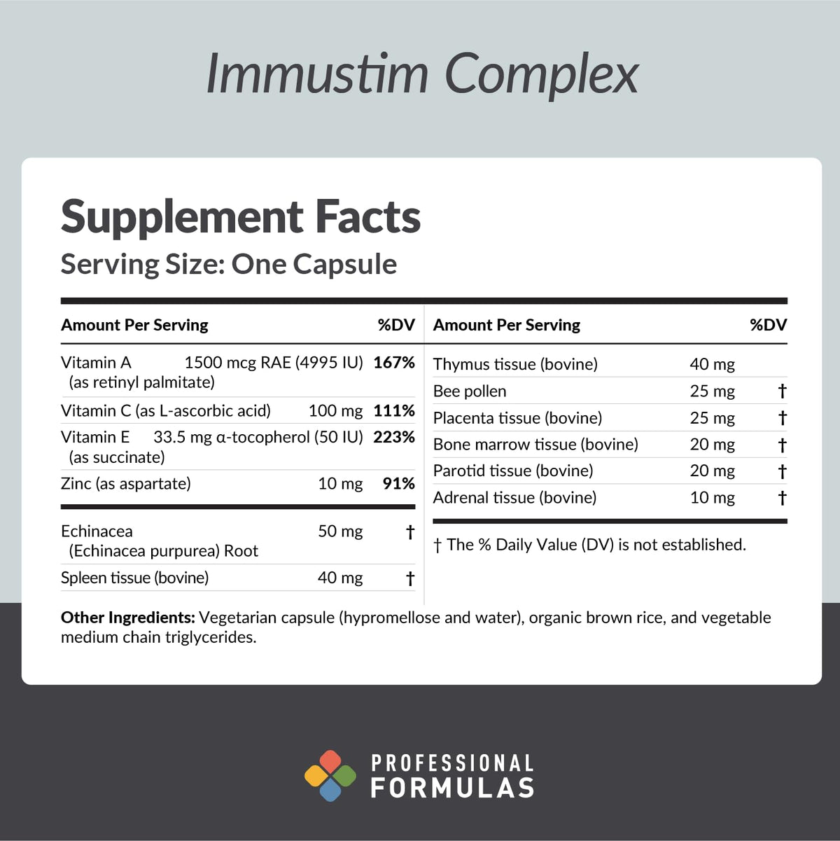 Professional Formulas Immustim Complex - Lyophilized Glandulars
