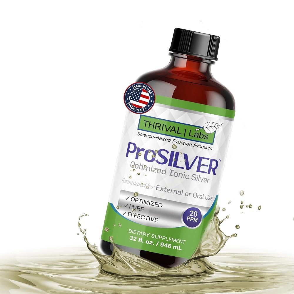 Thrival Labs ProSILVER Green Ionic Colloidal Silver Liquid 20 PPM