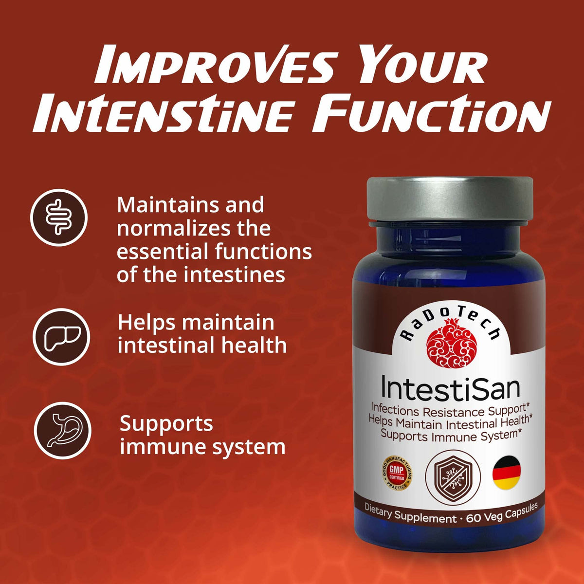 RaDoTech IntestiSan Olive Leaf Extract Immune Support - 60 Capsules - image 4