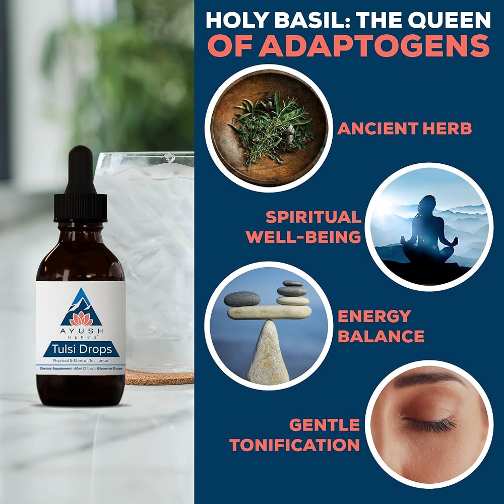 Ayush Herbs Tulsi Drops Alcohol-Free Holy Basil - 2 Fl Oz - image 4