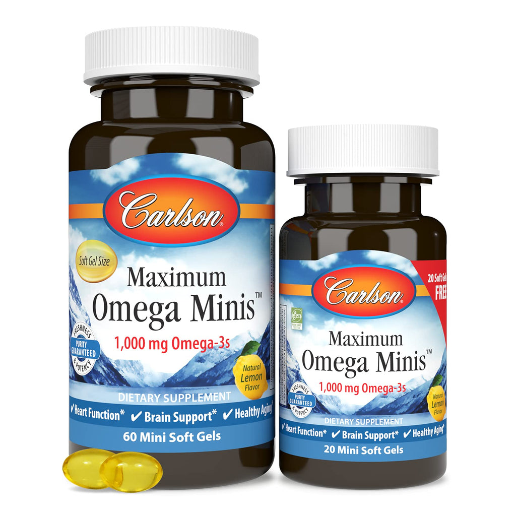 Carlson Maximum Omega Minis 1000 mg Omega-3 - 60 Softgels - image 5