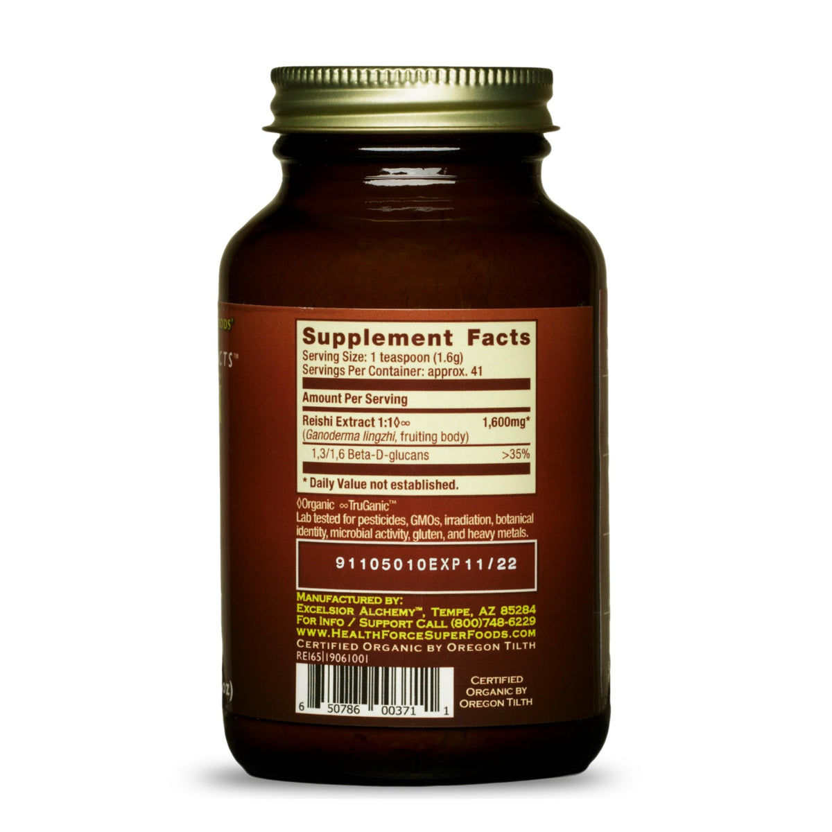 HEALTHFORCE SUPERFOODS Integrity Extracts Reishi Powder - 65g - image 2