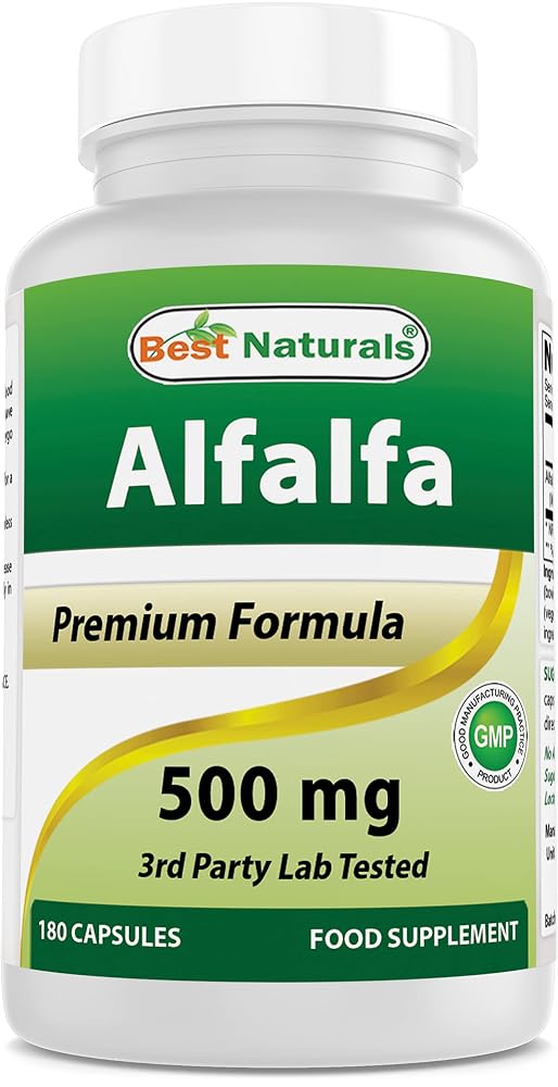 Best Naturals Alfalfa Green Super Food 500 mg - 180 Capsules