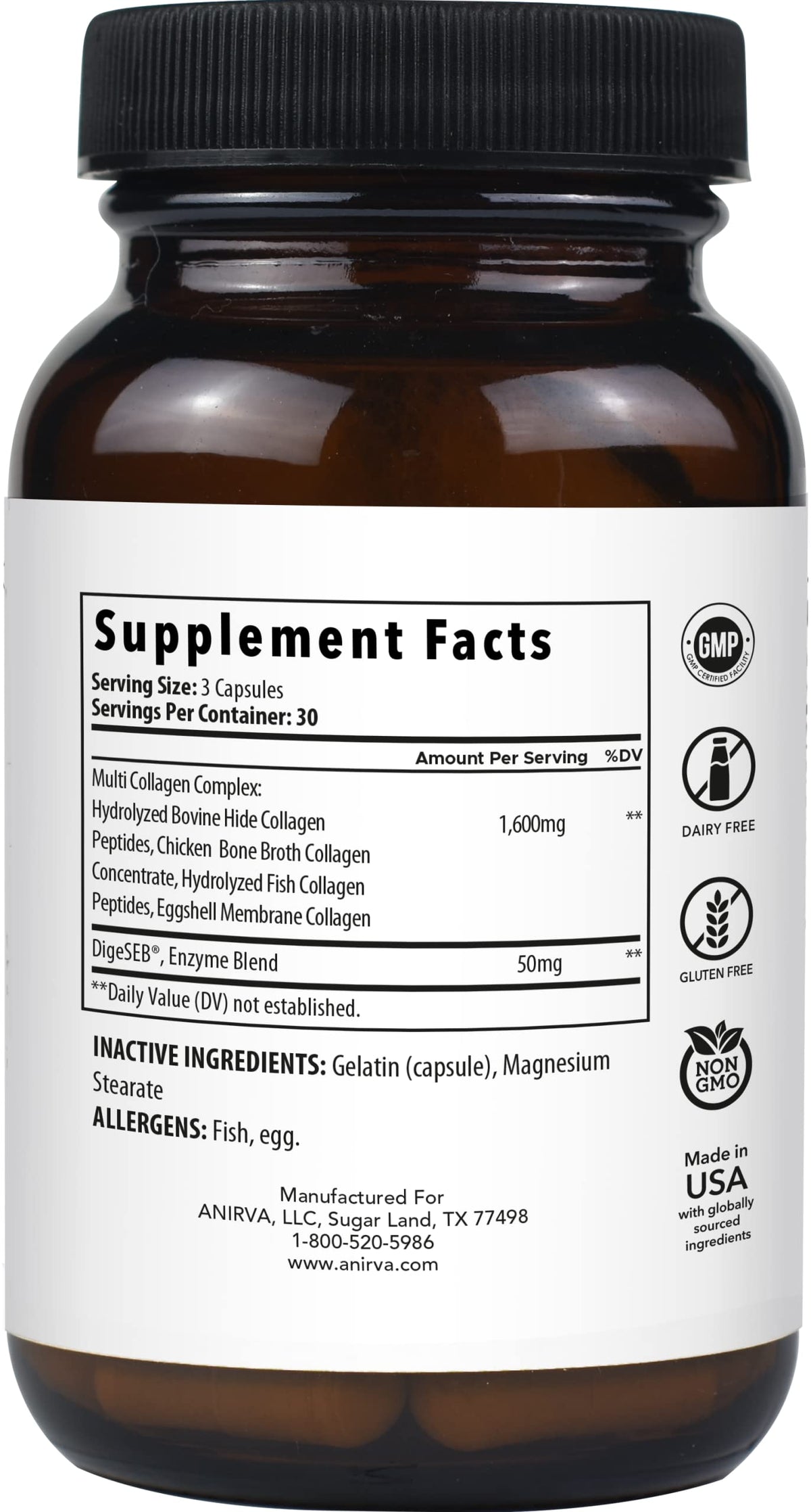 ANIRVA Multi Collagen Complex Types I II III V X - 90 Capsules - image 2