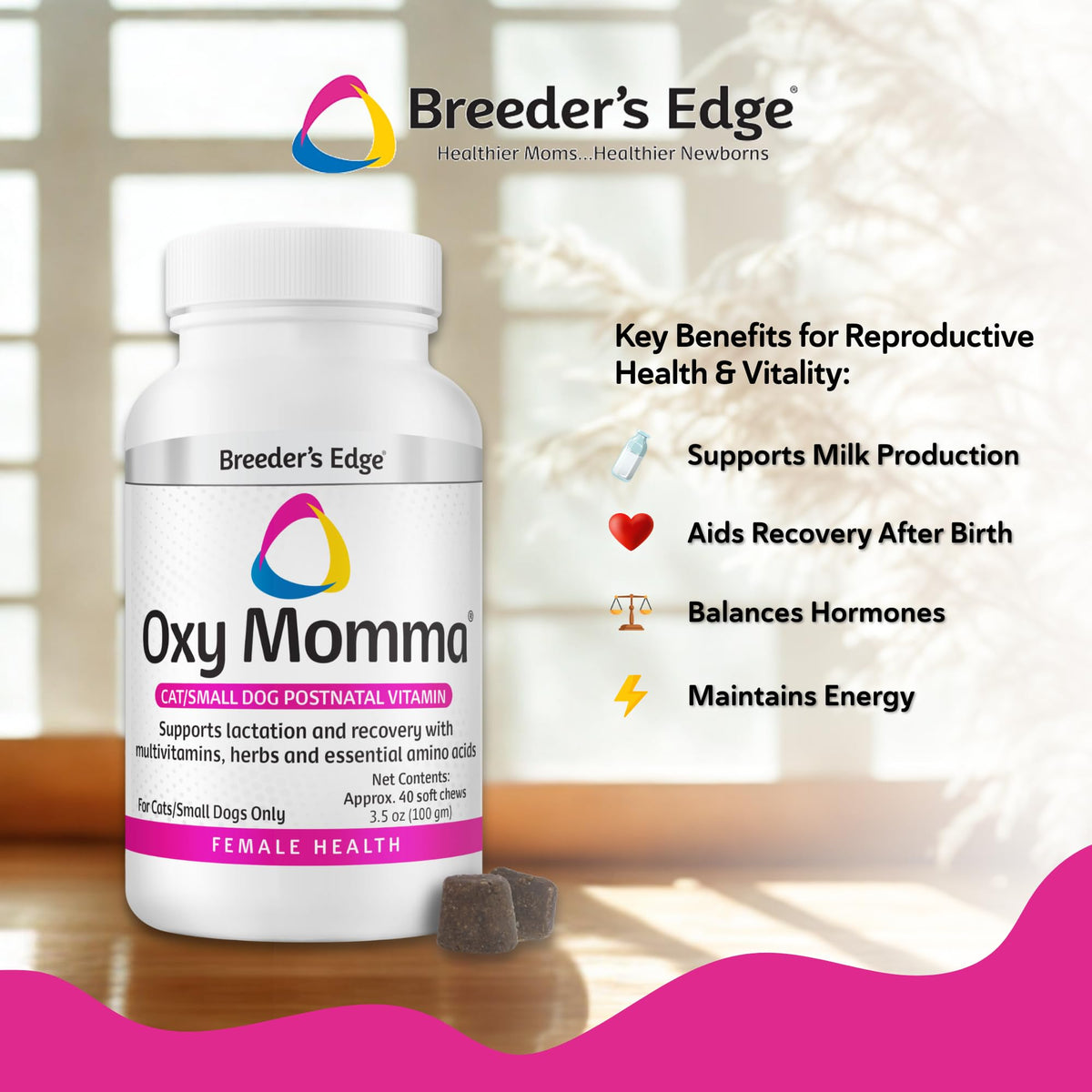 Breeder's Edge Oxy Momma Postnatal Soft Chews for Dogs & Cats - 40ct - image 3